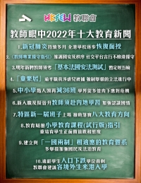 「教師眼中2022年十大教育新聞」選舉結果