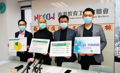 逾8成教師指學校口罩存量不足  教聯會促當局協助採購