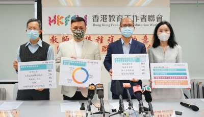 近4成半教師願意接種疫苗 教聯會促政府提供更多疫苗資訊