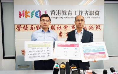 教聯會促當局加強支援學校應對社會事件的挑戰